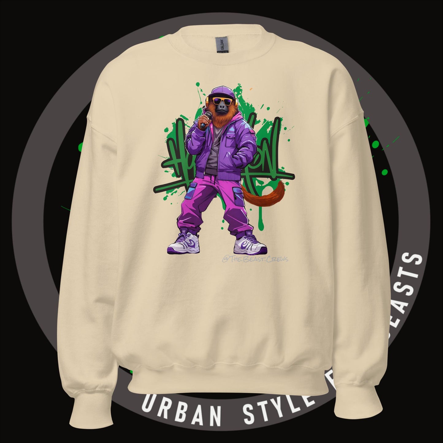 Howler Monkey Full Color -.Unisex Sweatshirt