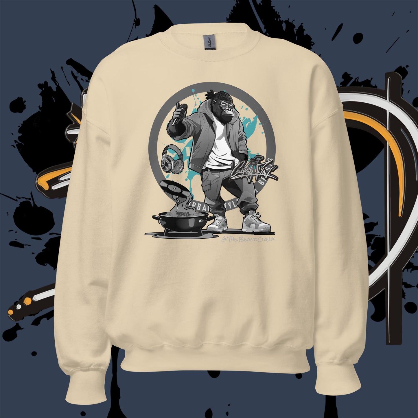 Cooking Flow Grayscale - Unisex Sweatshirt