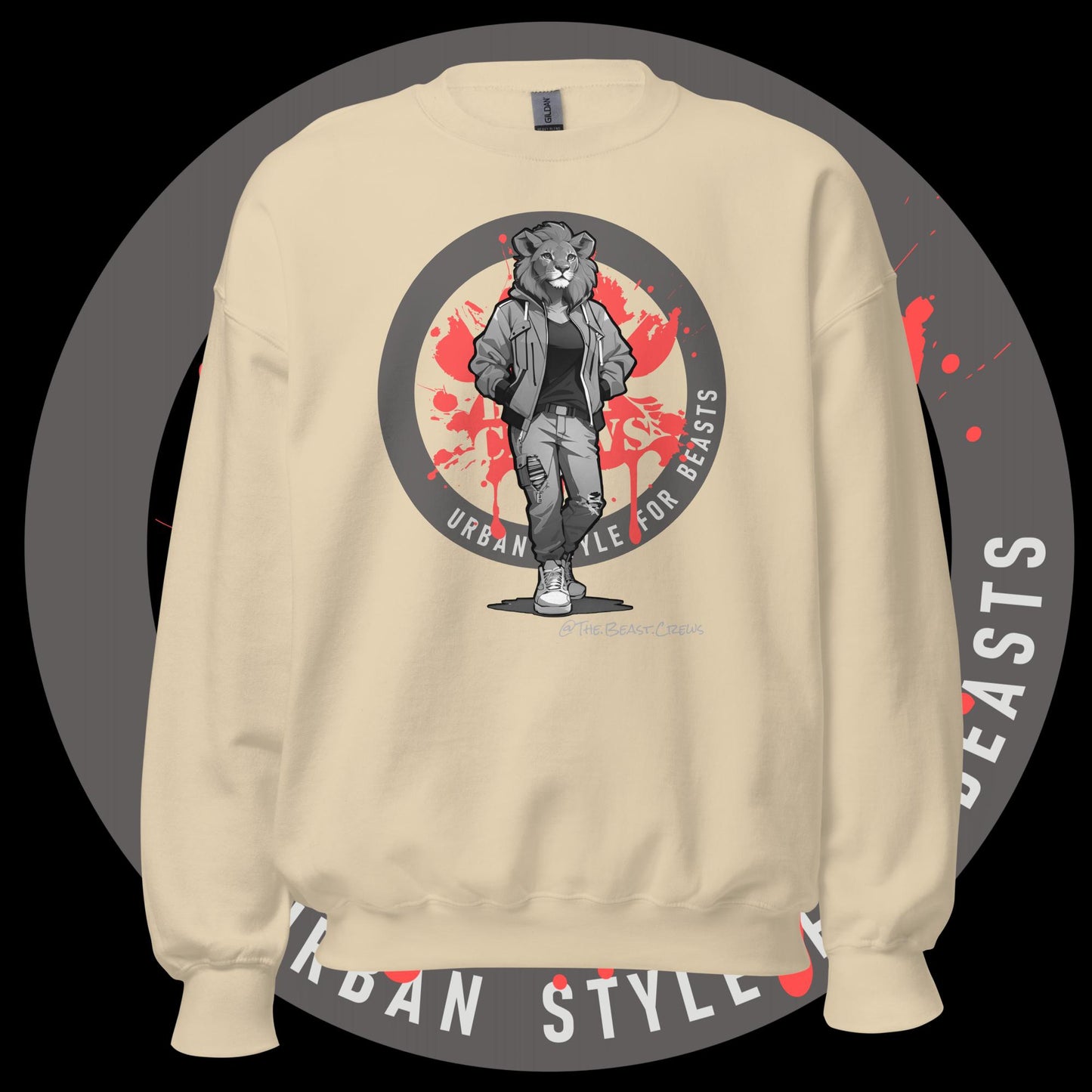 Lioness Queen Grayscale - Unisex Sweatshirt