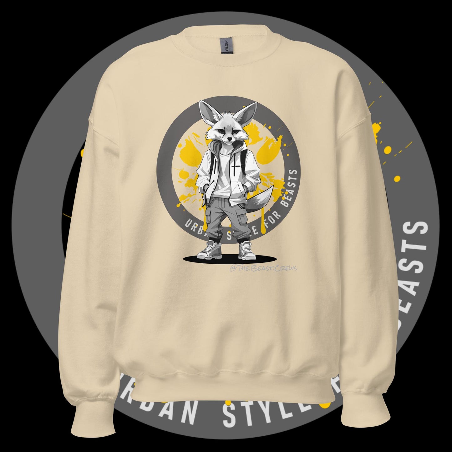 Unisex Sweatshirt - Fenec Fox Grayscale