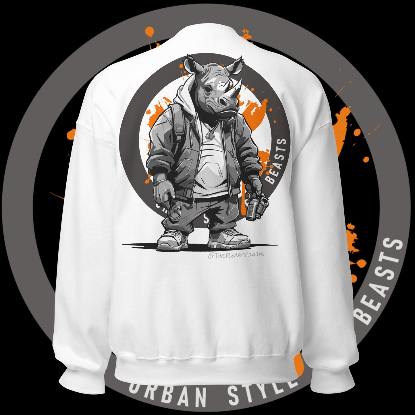 Rhino Grayscale - Unisex Sweatshirt