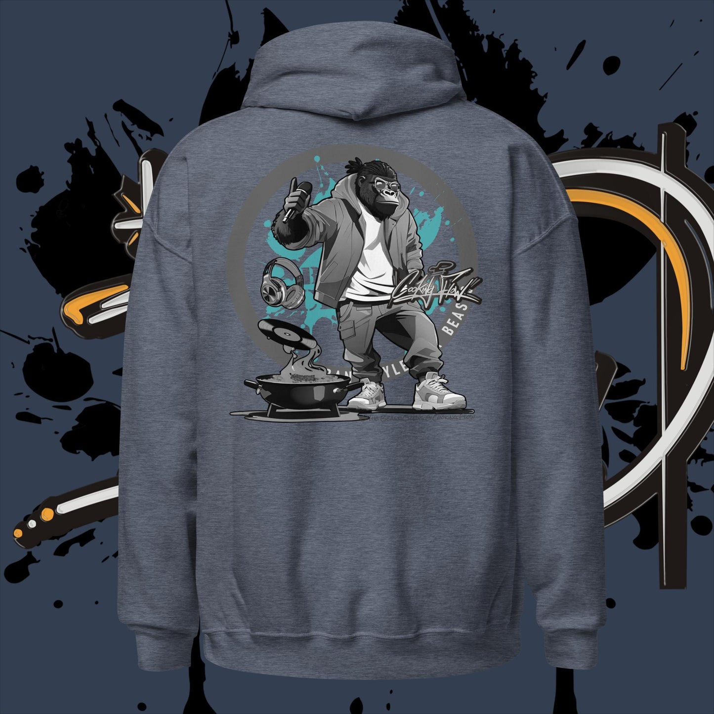 Cooking Flow Grayscale - Unisex Hoodie