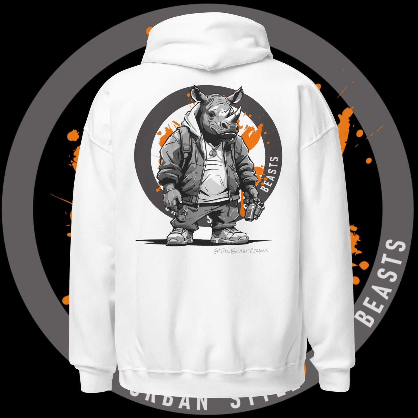 Rhino Grayscale - Unisex Hoodie
