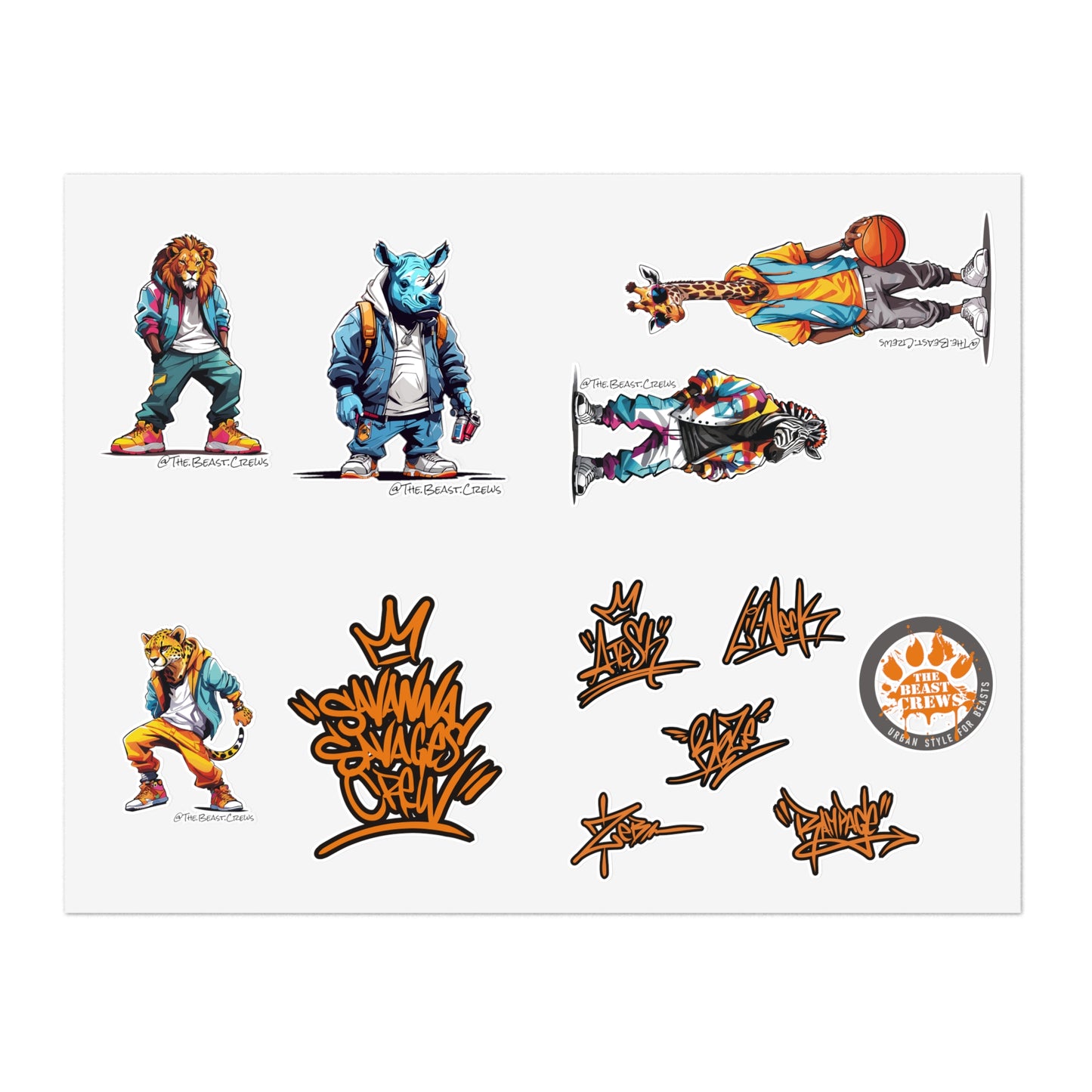 Savanna Savages Sticker Sheets