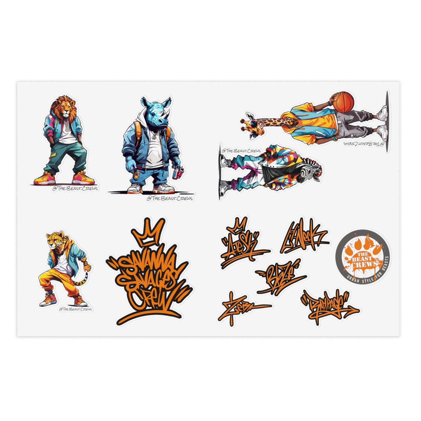 Savanna Savages Sticker Sheets