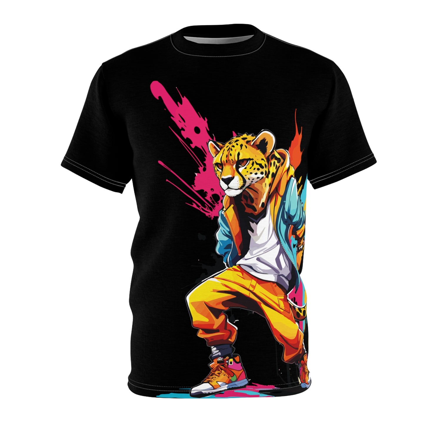 Cheetah Full Color Big Print T-Shirt