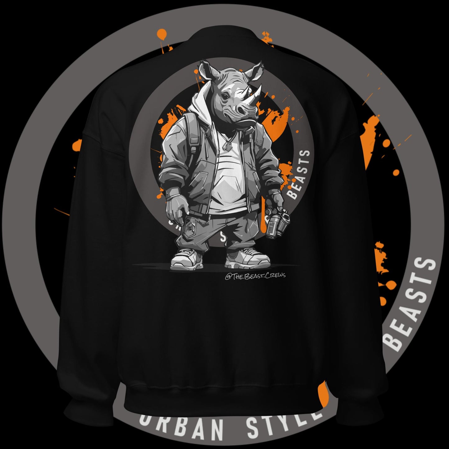 Rhino Grayscale - Unisex Sweatshirt