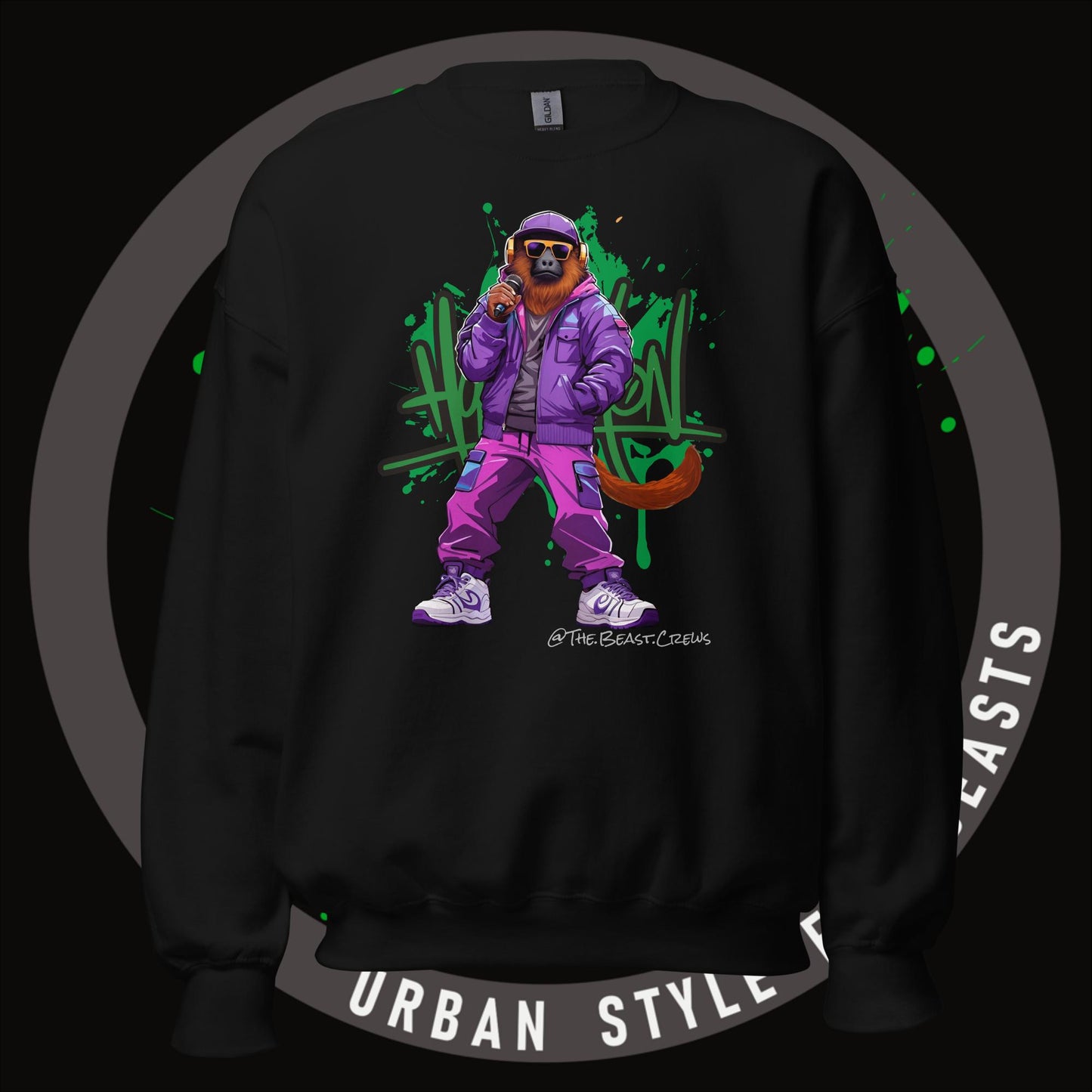 Howler Monkey Full Color -.Unisex Sweatshirt