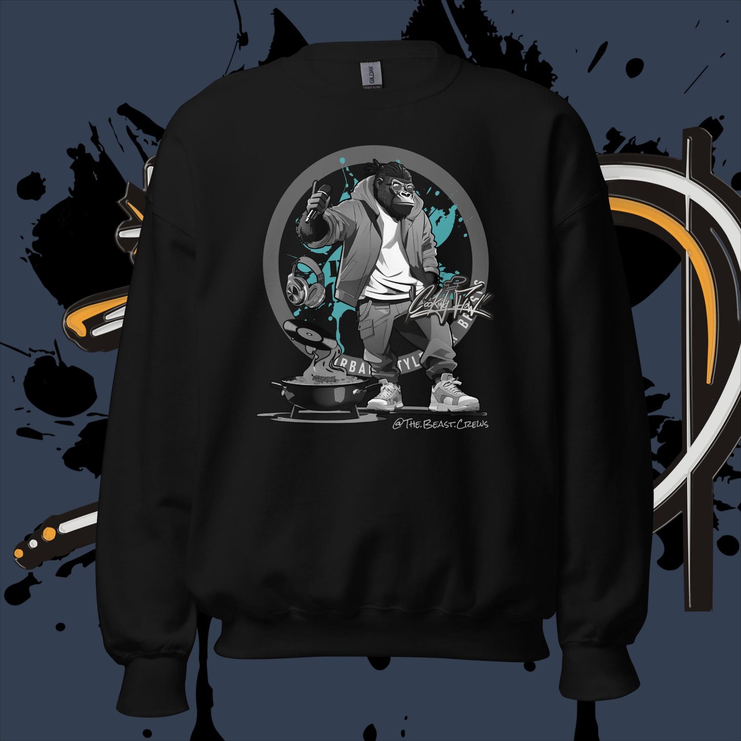 Cooking Flow Grayscale - Unisex Sweatshirt