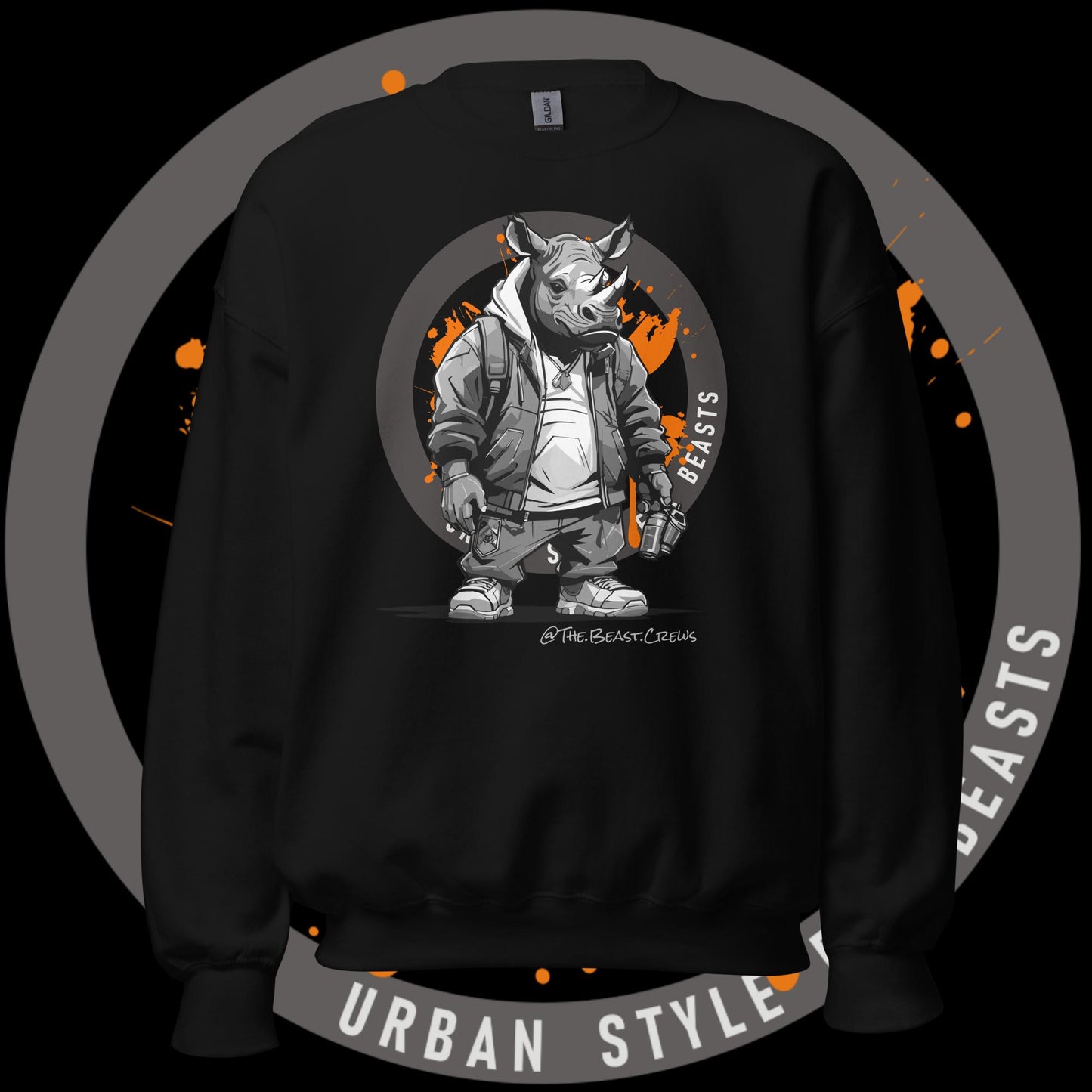 Rhino Grayscale - Unisex Sweatshirt