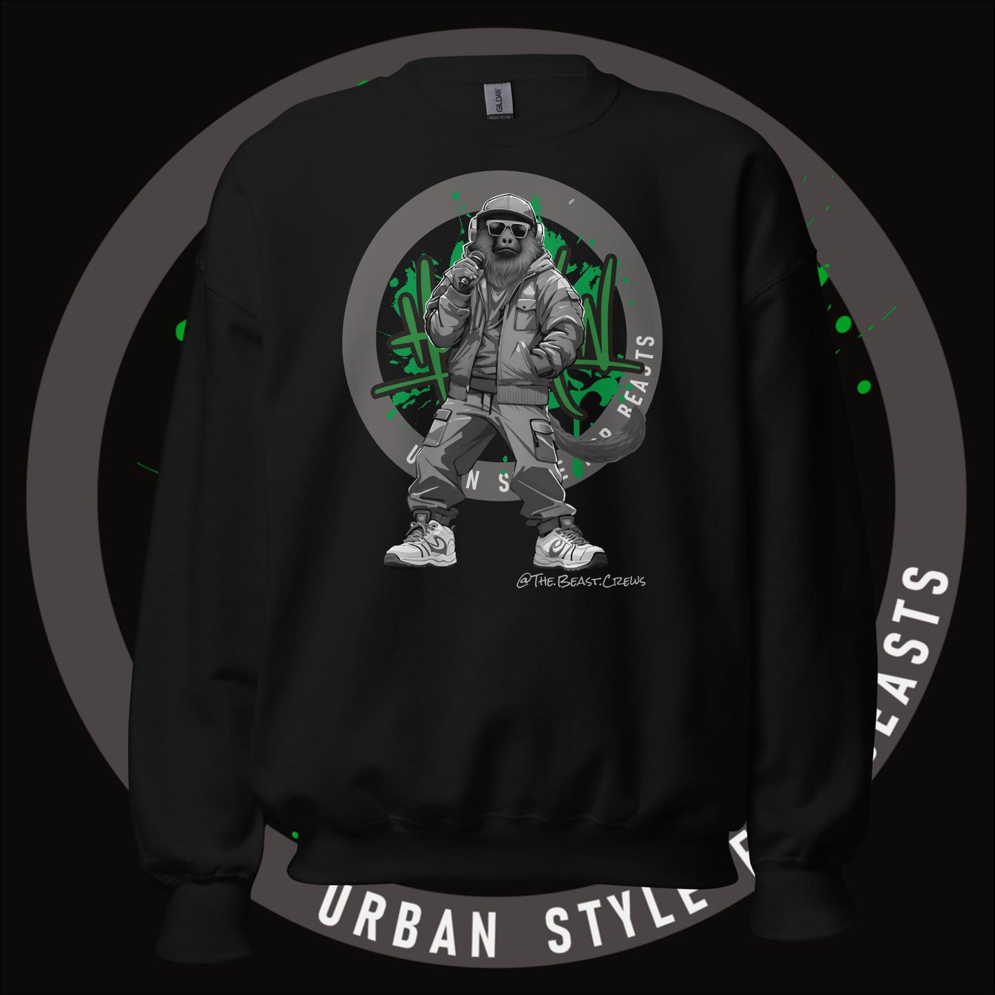 Howler Monkey Grayscale - Unisex Sweatshirt