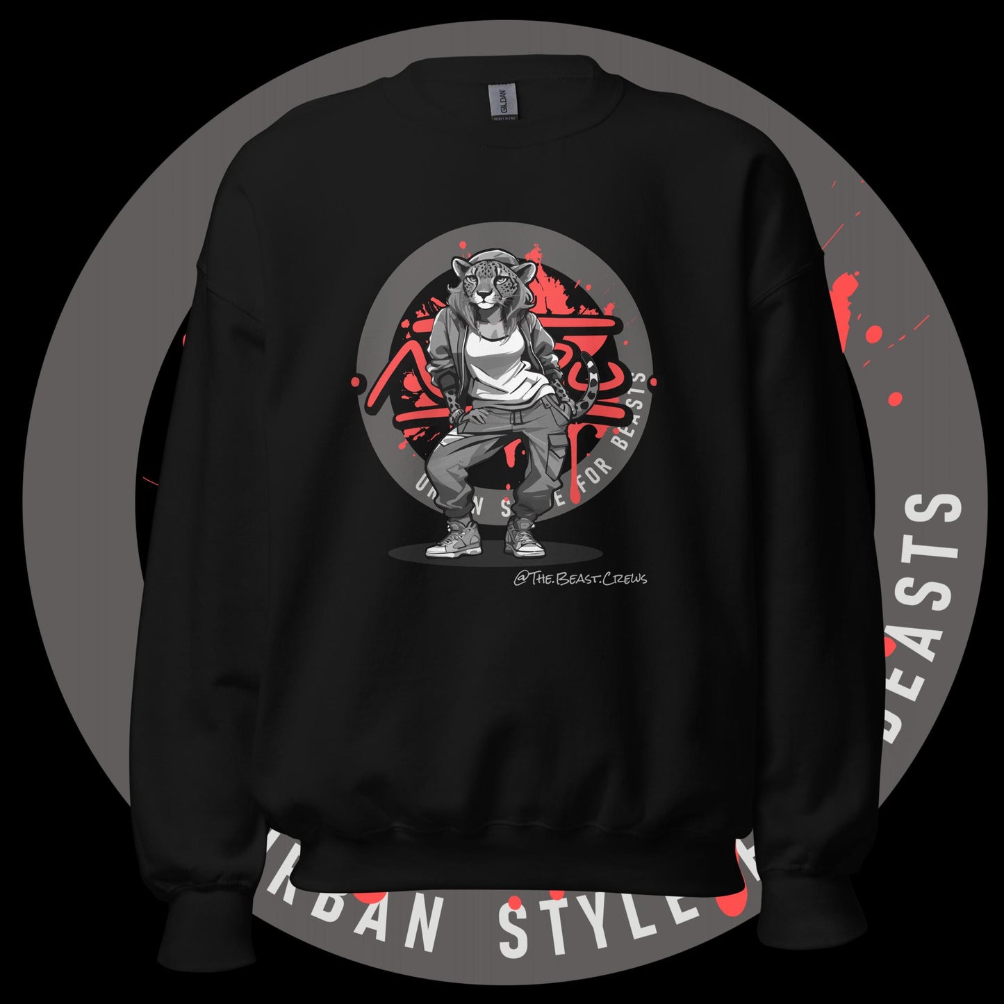 Cheetah Queen Grayscale - Unisex Sweatshirt