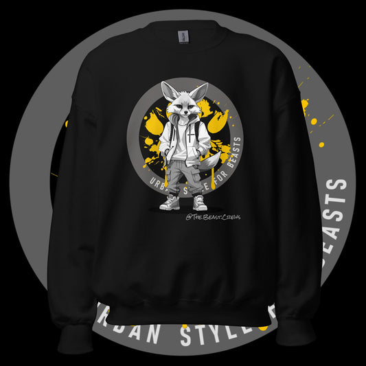 Unisex Sweatshirt - Fenec Fox Grayscale