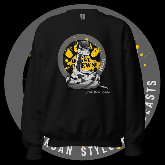 Unisex Sweatshirt - Horned Viper Grayscale