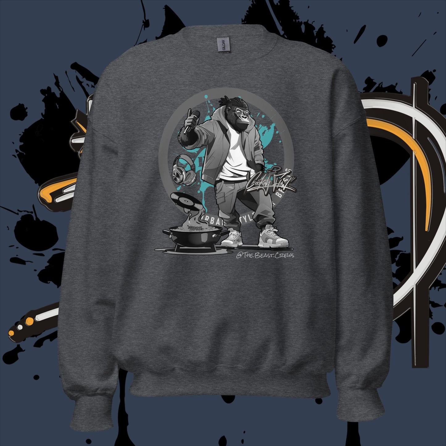Cooking Flow Grayscale - Unisex Sweatshirt