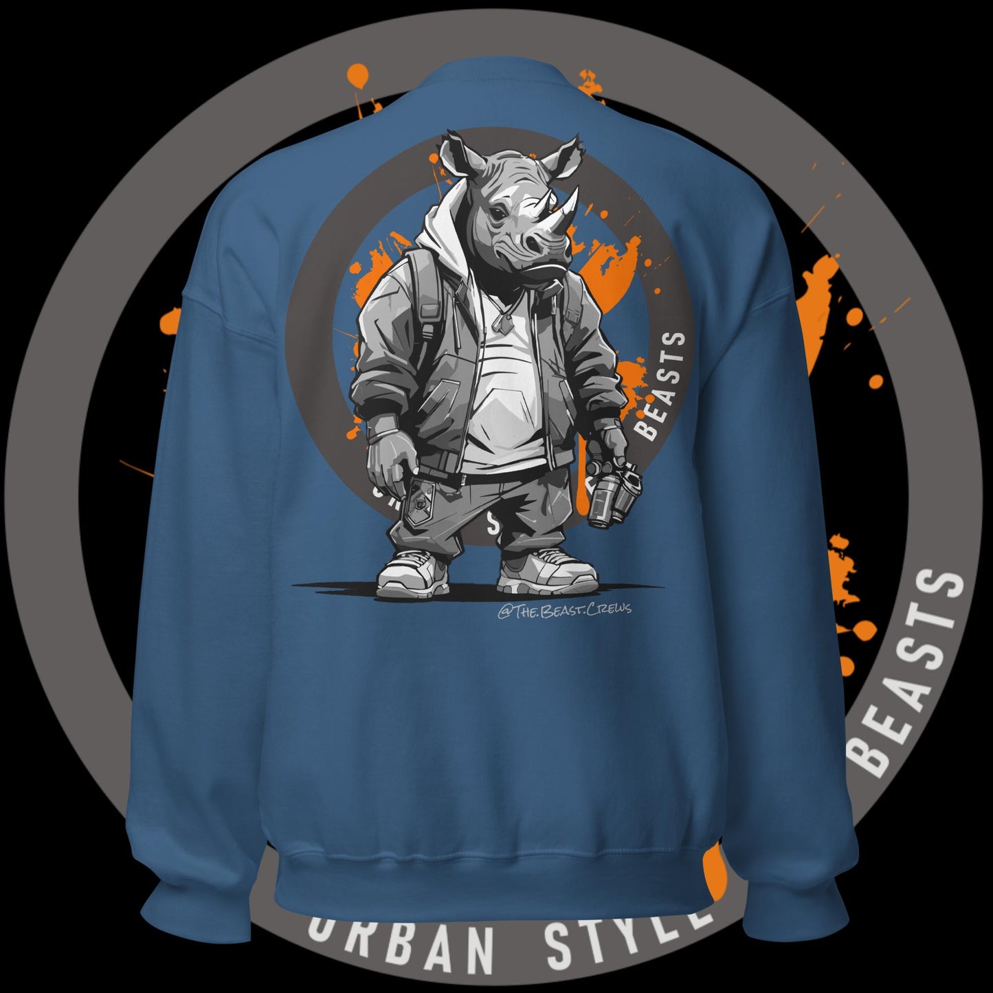 Rhino Grayscale - Unisex Sweatshirt
