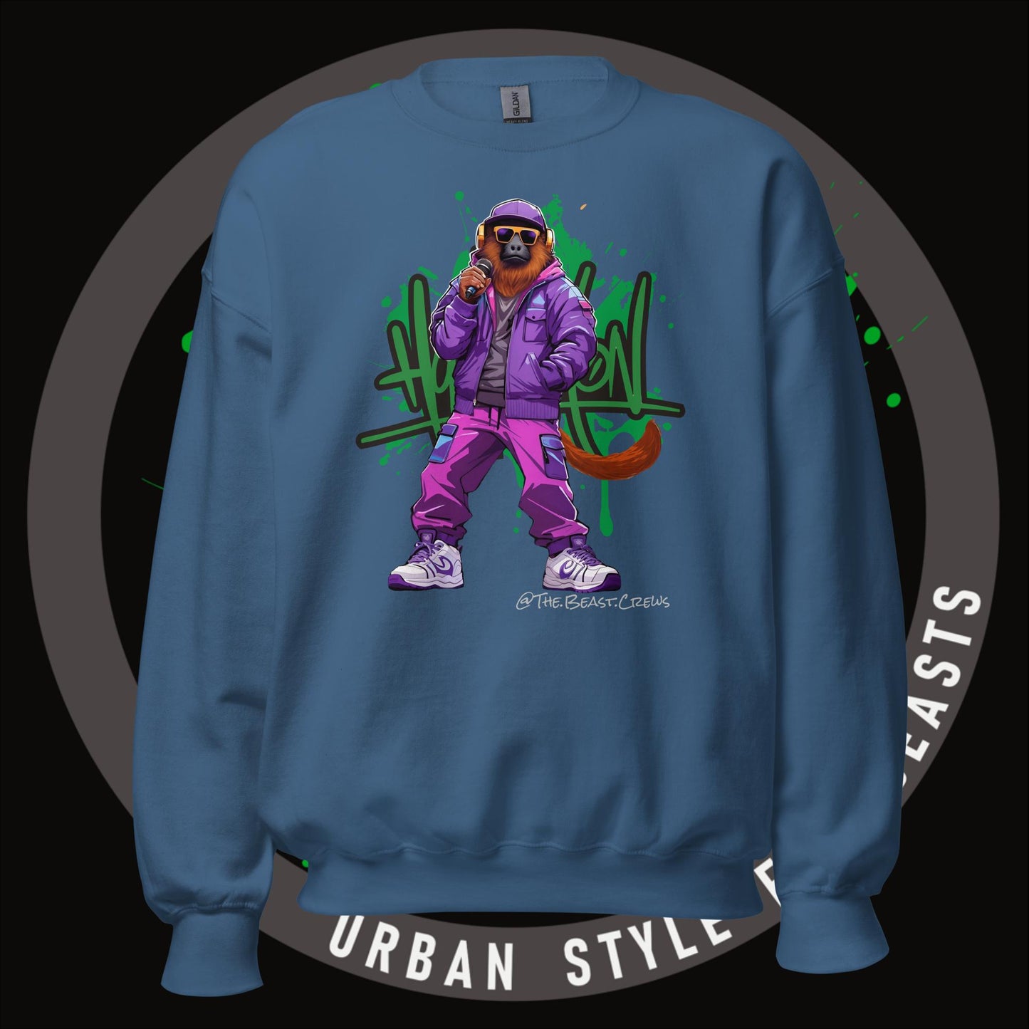 Howler Monkey Full Color -.Unisex Sweatshirt