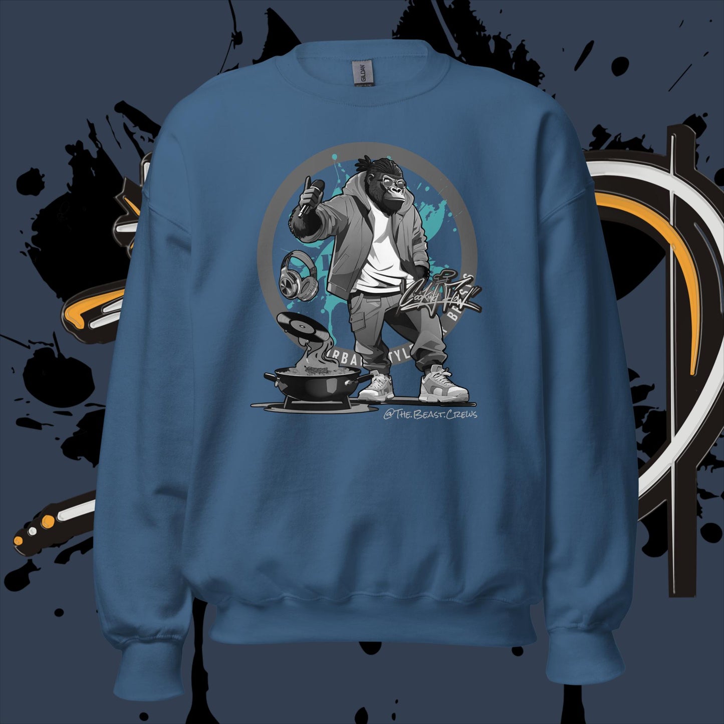 Cooking Flow Grayscale - Unisex Sweatshirt