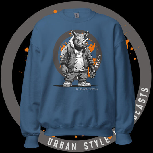 Rhino Grayscale - Unisex Sweatshirt