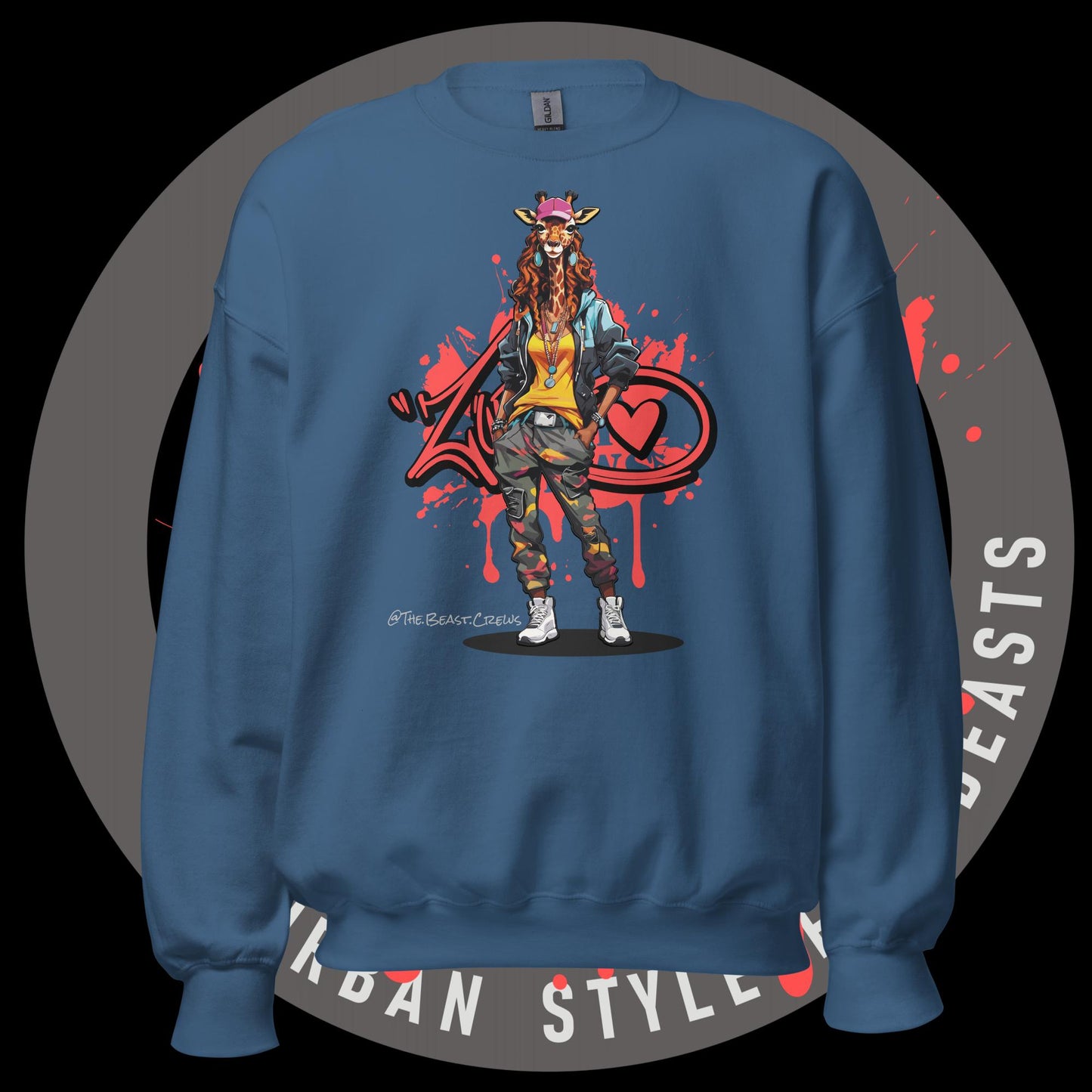 Giraffe Queen Full Color - Unisex Sweatshirt