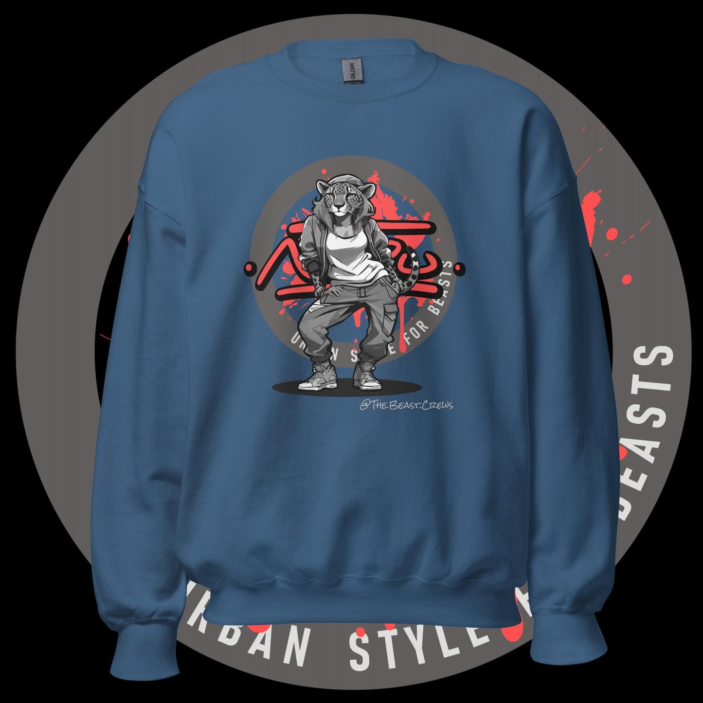 Cheetah Queen Grayscale - Unisex Sweatshirt