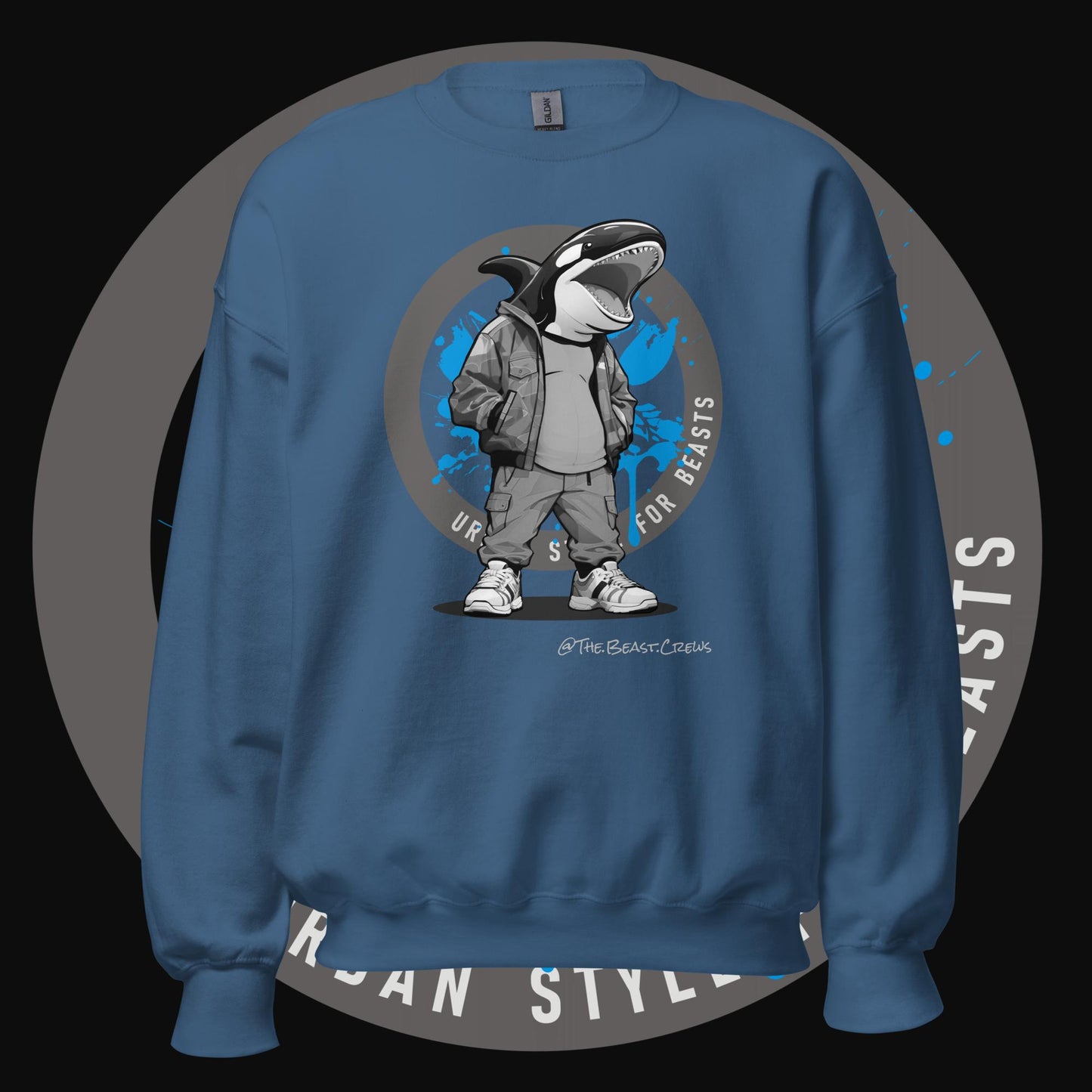 Killer Whale Grayscale - Unisex Sweatshirt