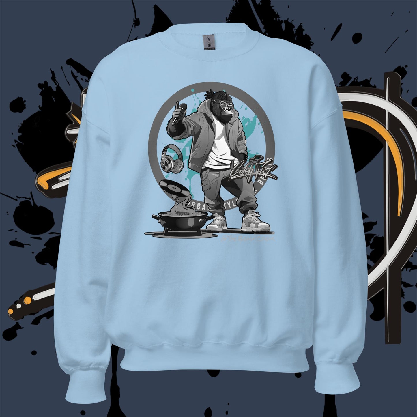 Cooking Flow Grayscale - Unisex Sweatshirt