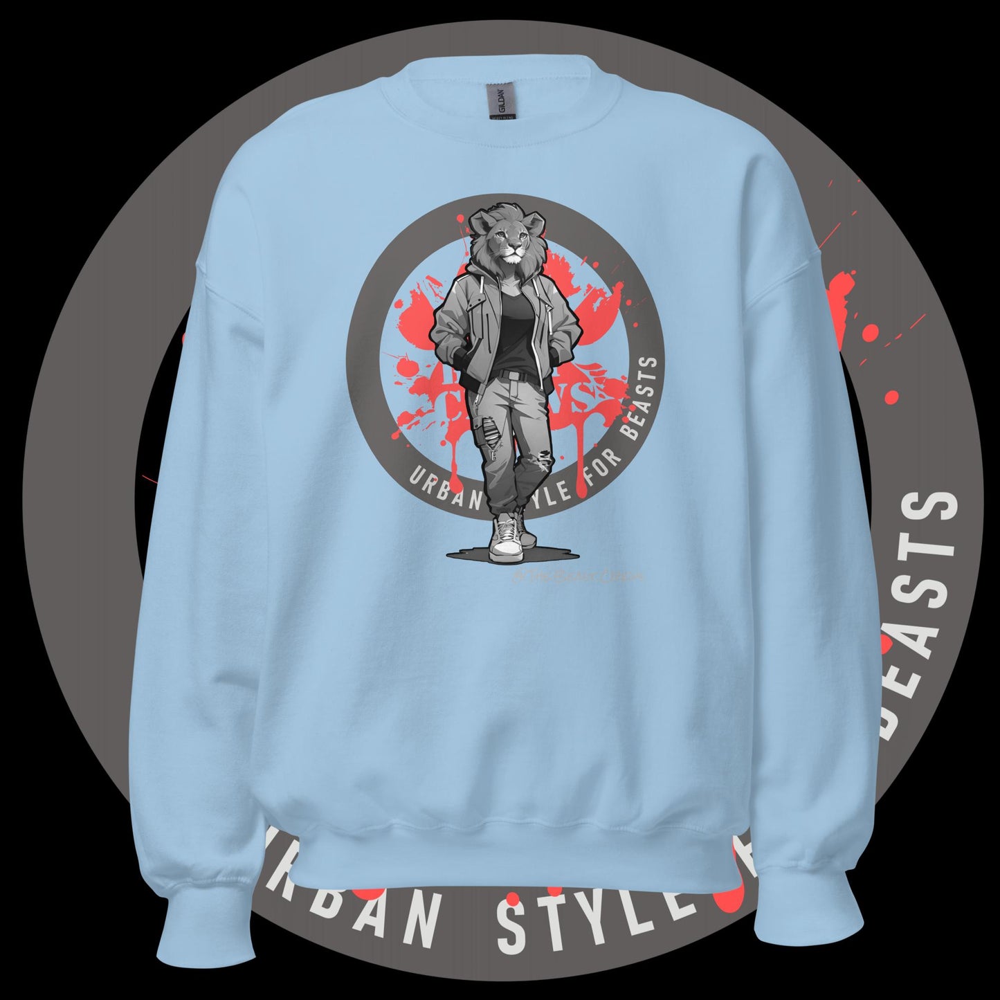 Lioness Queen Grayscale - Unisex Sweatshirt