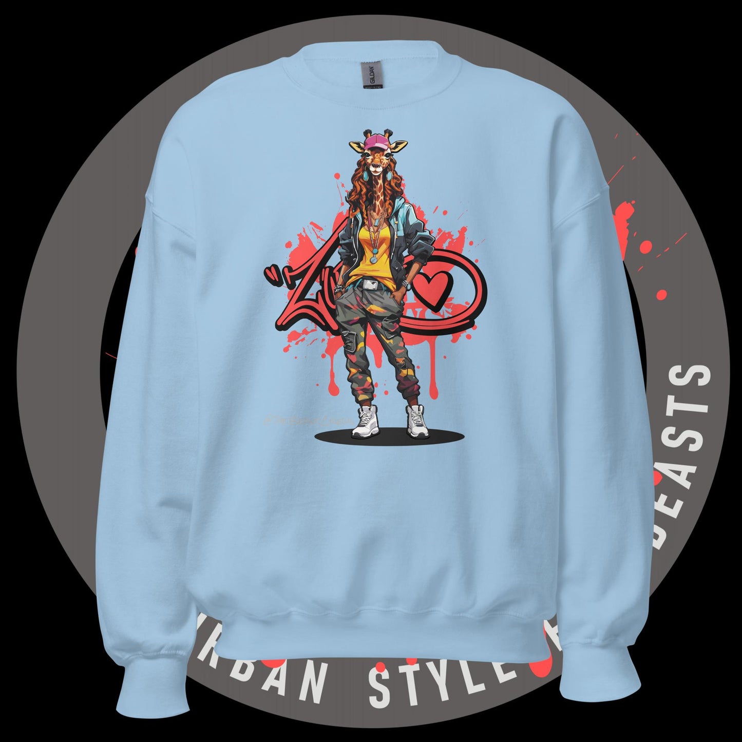 Giraffe Queen Full Color - Unisex Sweatshirt