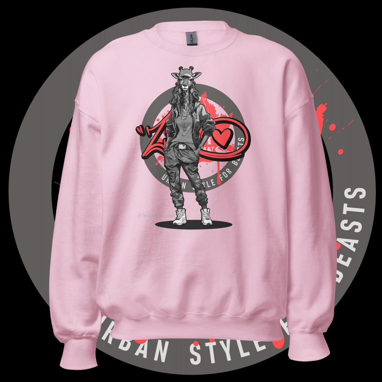 Giraffe Queen Grayscale - Unisex Sweatshirt