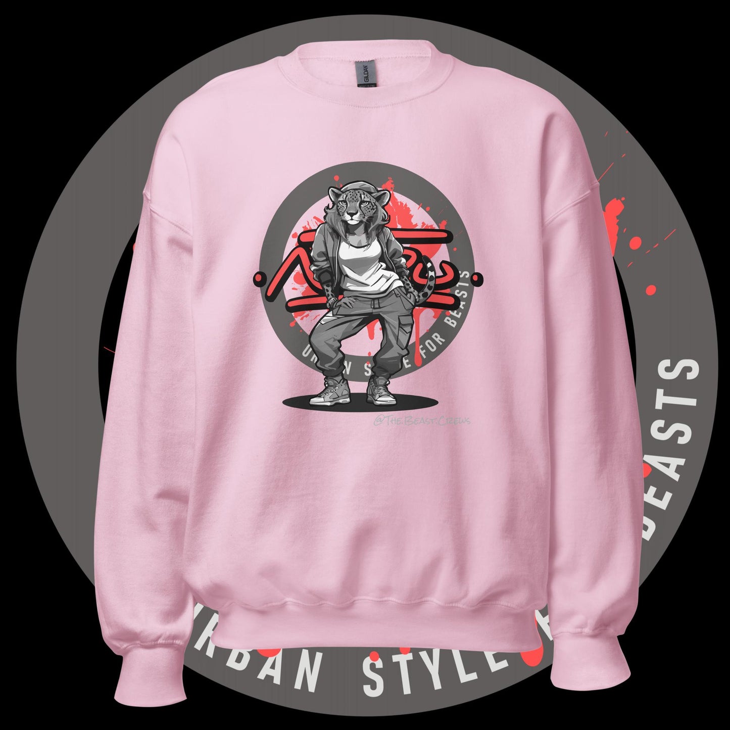 Cheetah Queen Grayscale - Unisex Sweatshirt