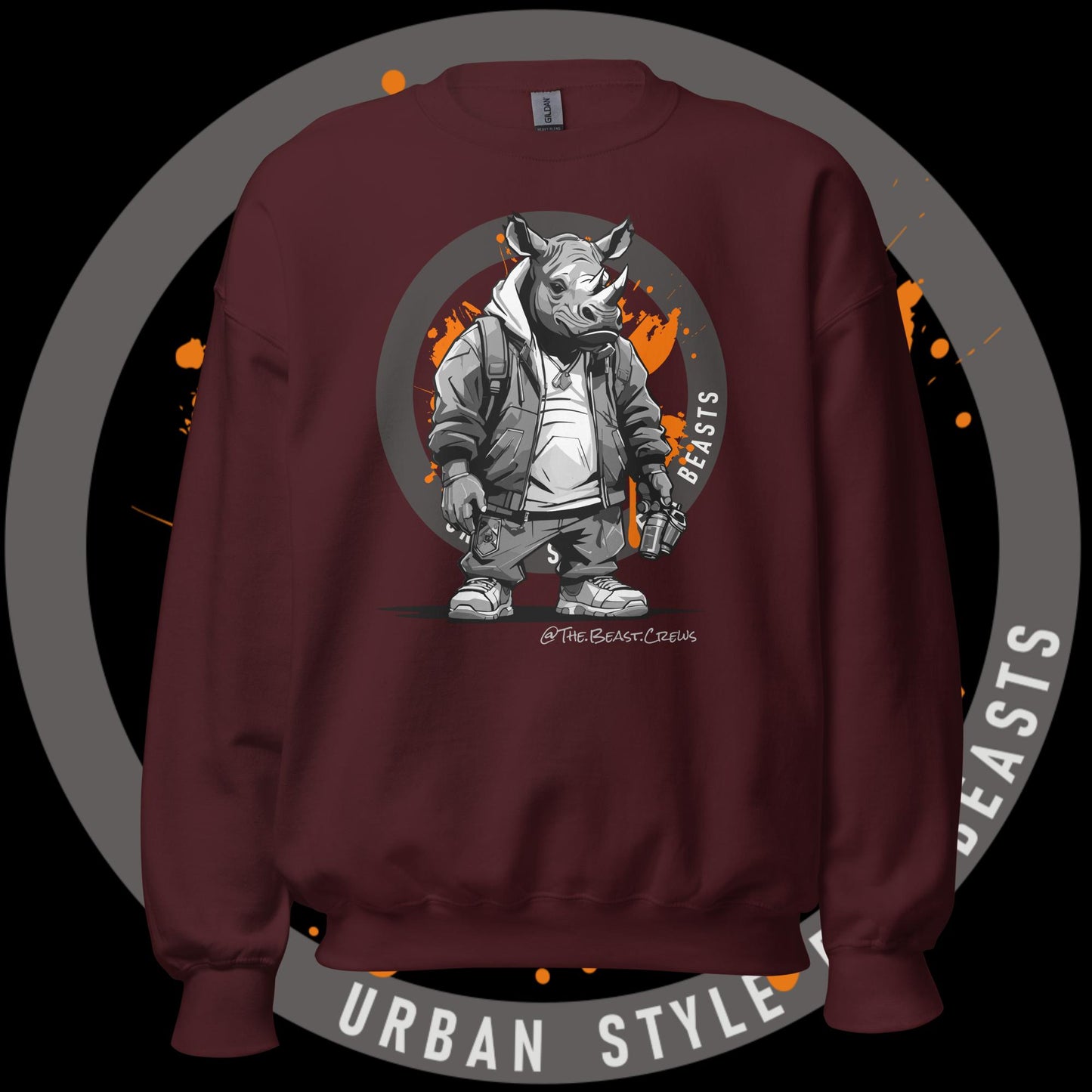 Rhino Grayscale - Unisex Sweatshirt