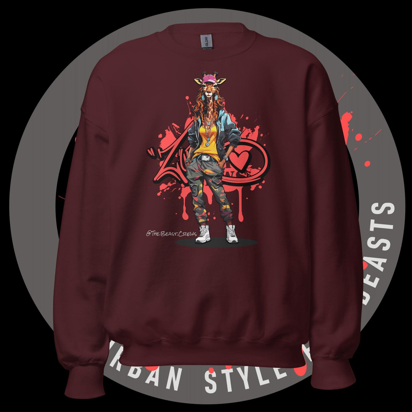 Giraffe Queen Full Color - Unisex Sweatshirt