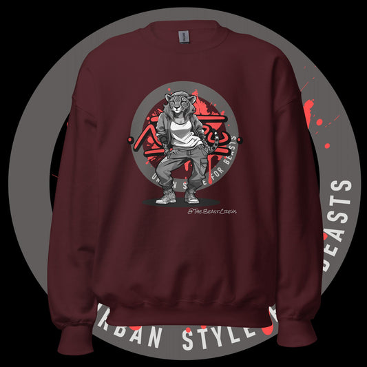 Cheetah Queen Grayscale - Unisex Sweatshirt