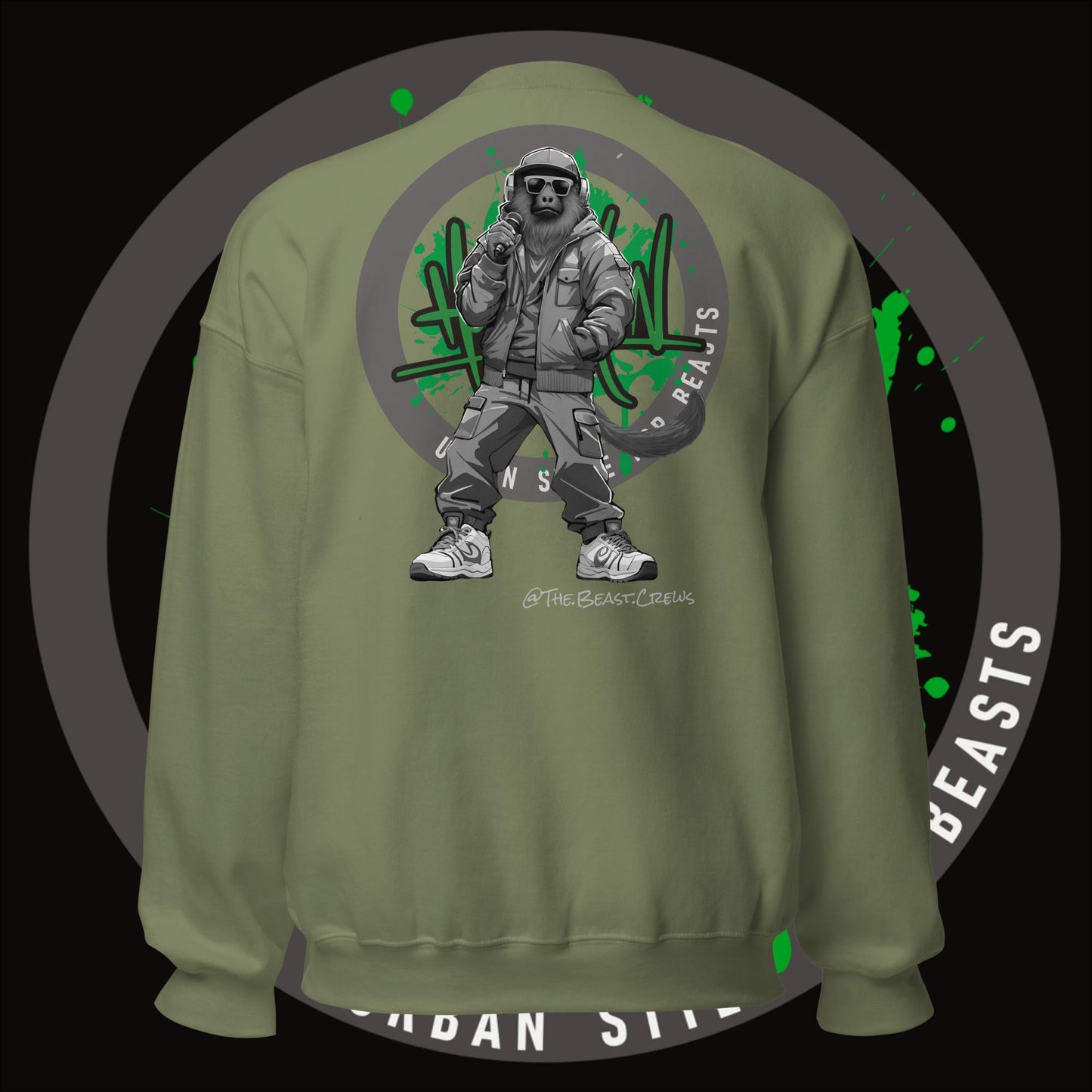 Howler Monkey Grayscale - Unisex Sweatshirt