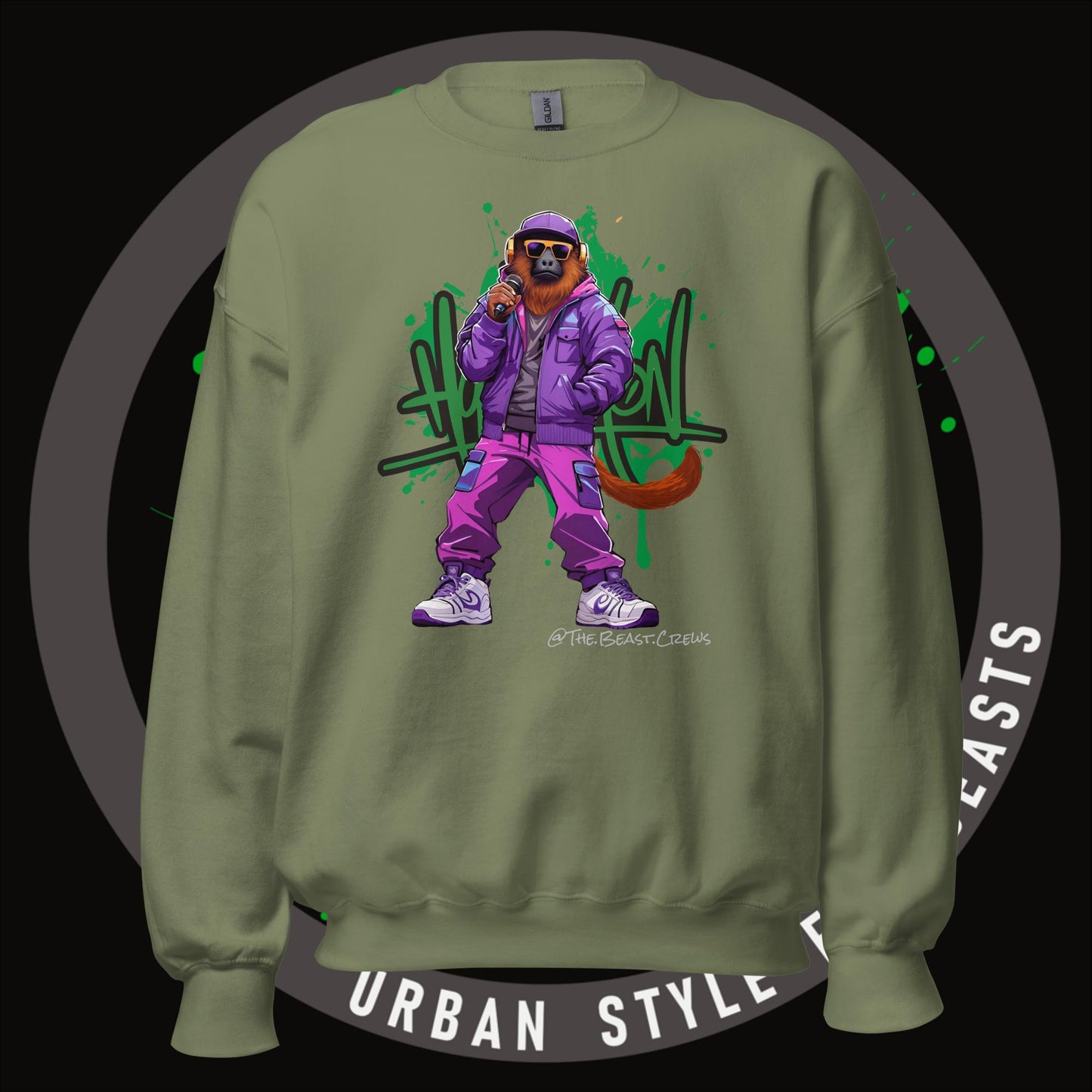 Howler Monkey Full Color -.Unisex Sweatshirt