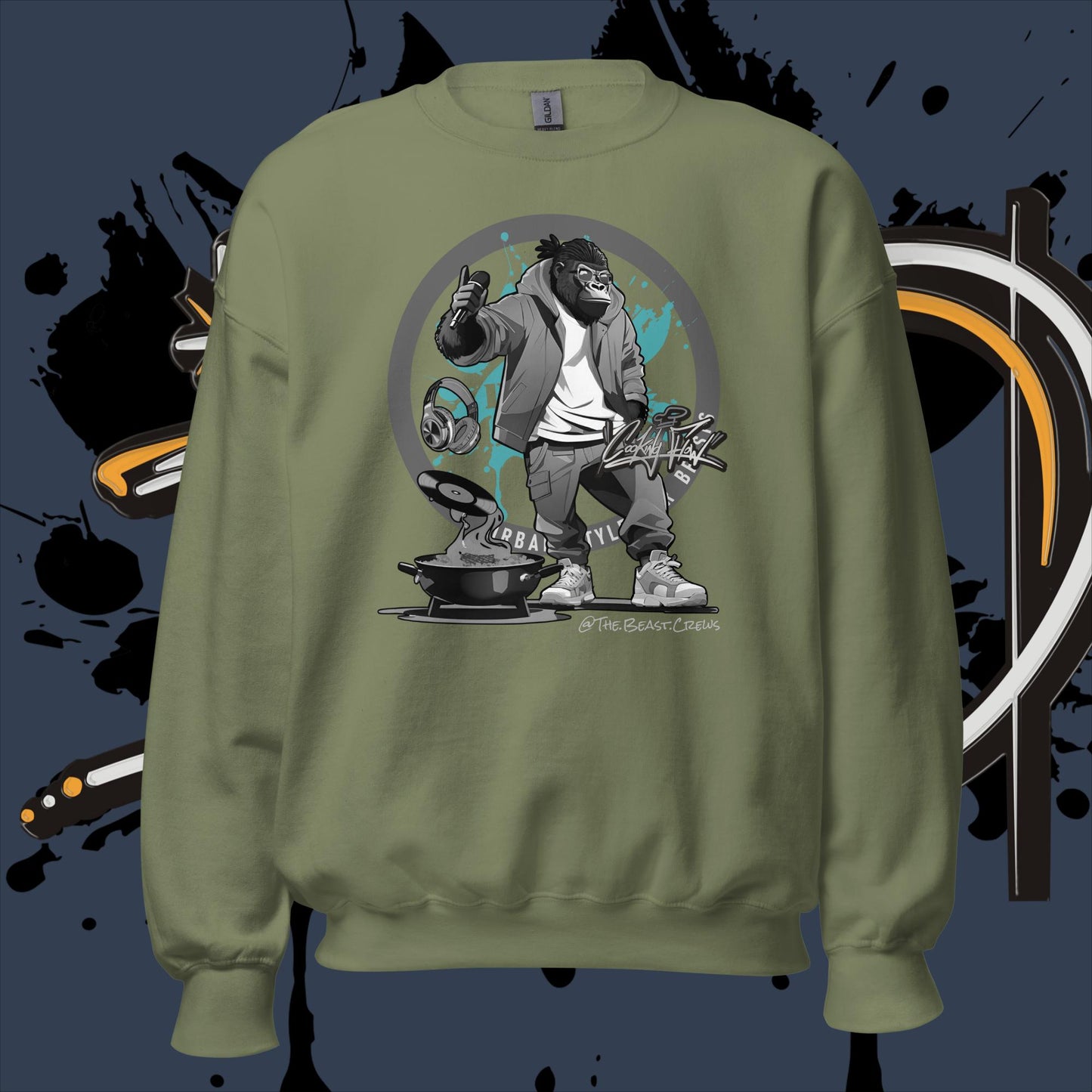 Cooking Flow Grayscale - Unisex Sweatshirt