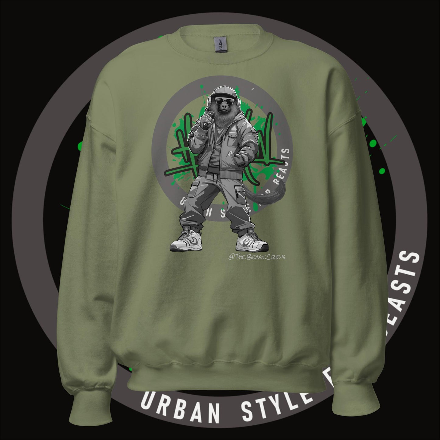 Howler Monkey Grayscale - Unisex Sweatshirt