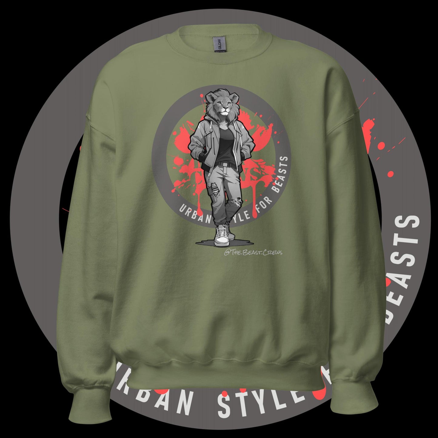 Lioness Queen Grayscale - Unisex Sweatshirt