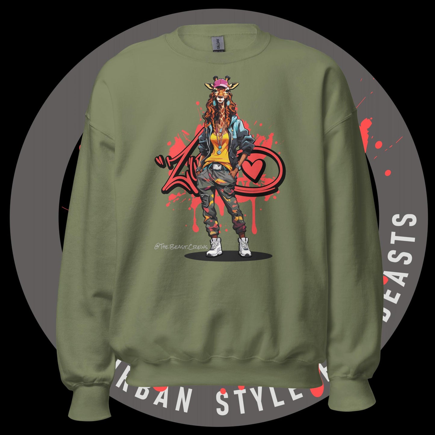 Giraffe Queen Full Color - Unisex Sweatshirt