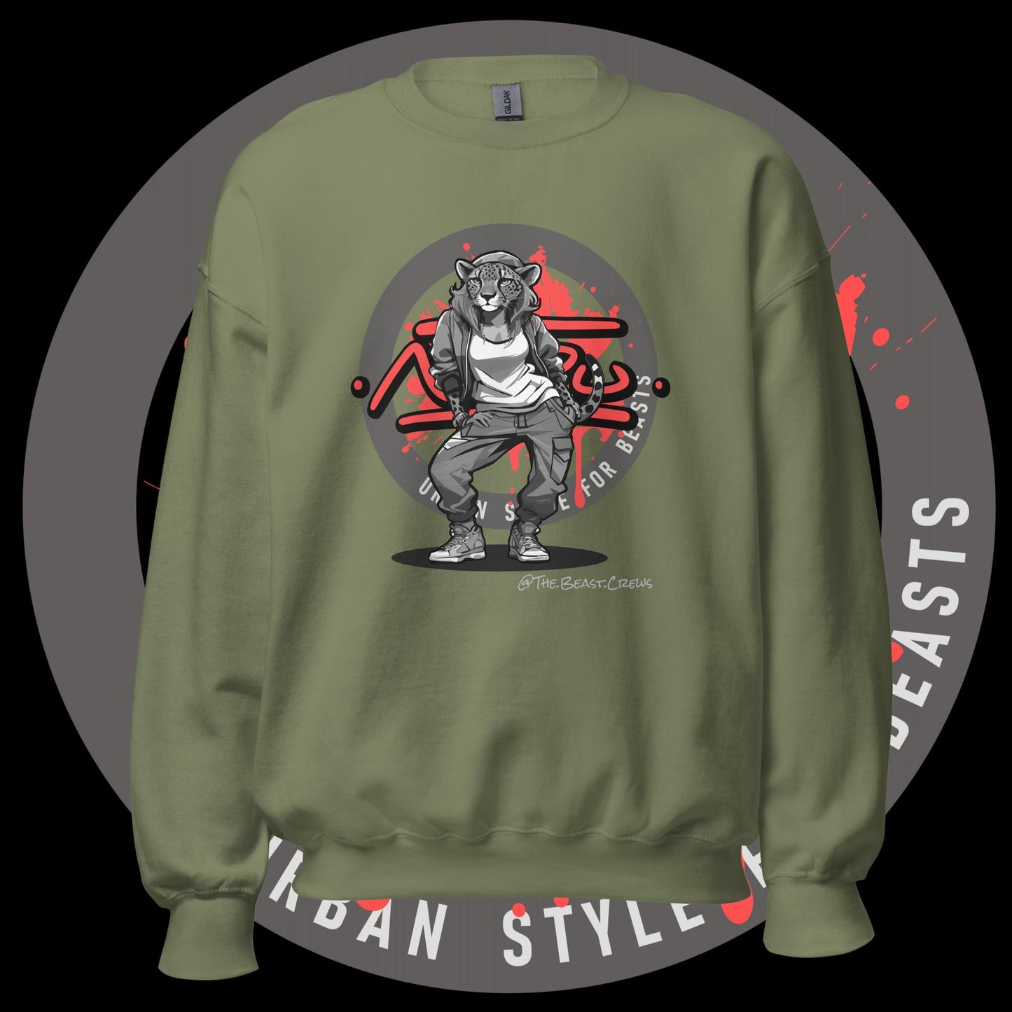 Cheetah Queen Grayscale - Unisex Sweatshirt