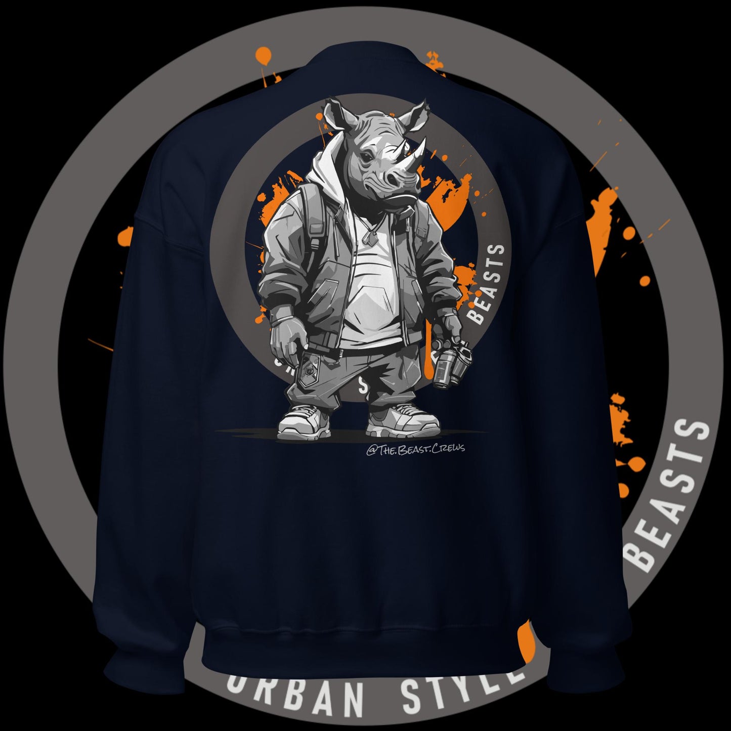 Rhino Grayscale - Unisex Sweatshirt
