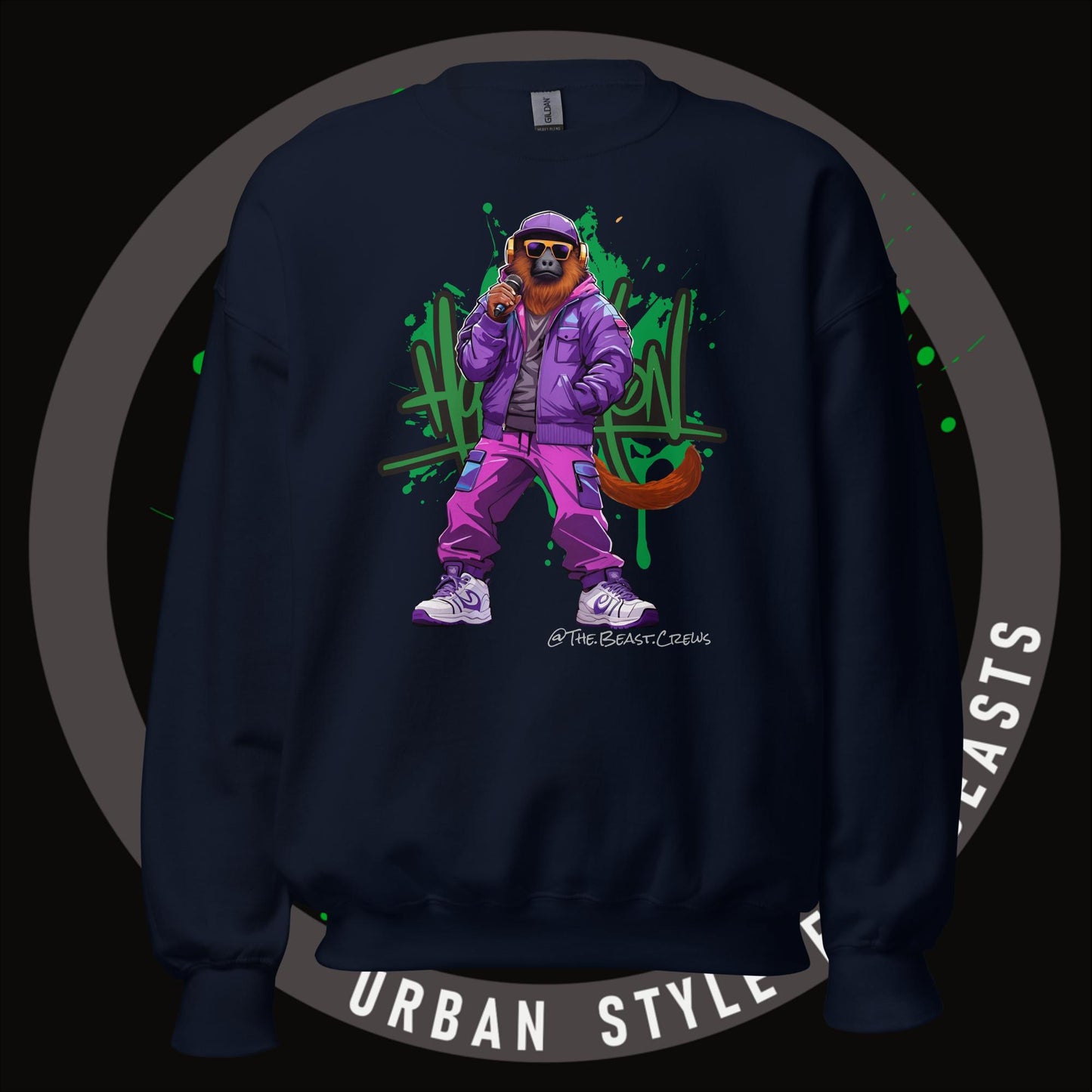 Howler Monkey Full Color -.Unisex Sweatshirt