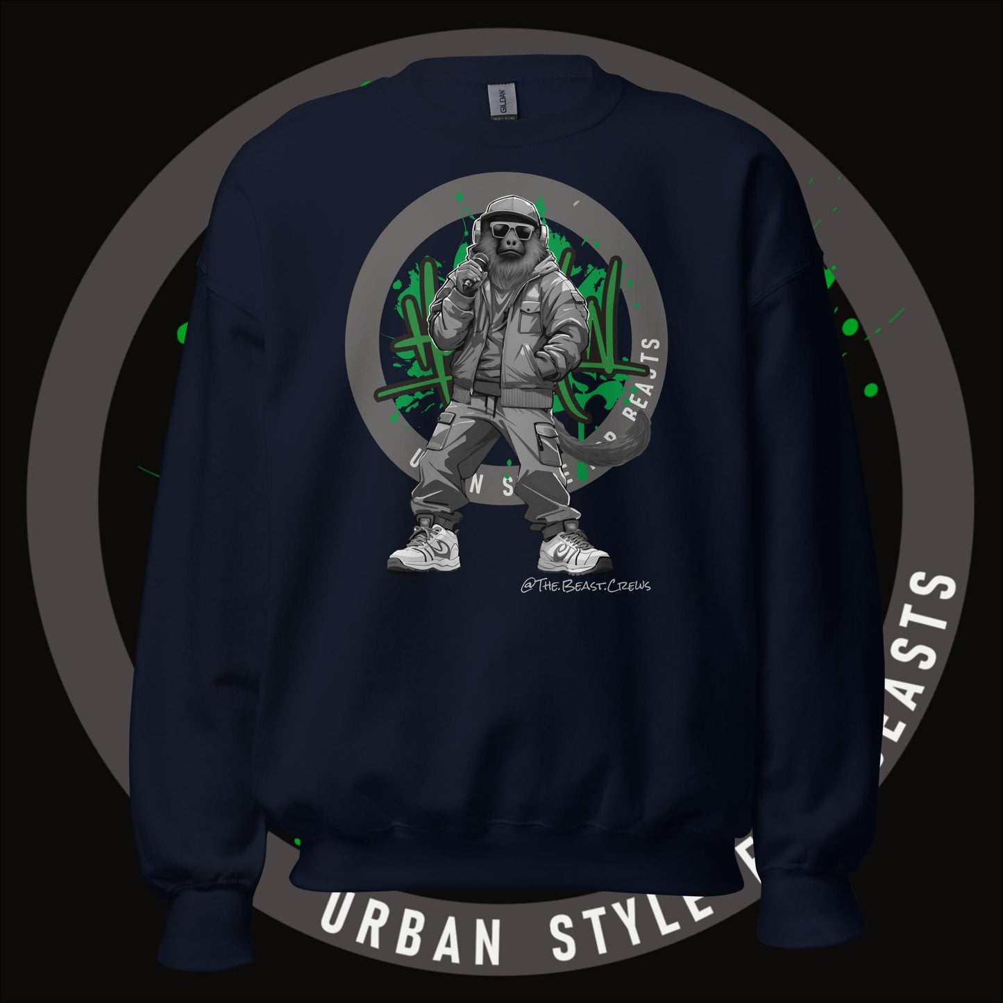 Howler Monkey Grayscale - Unisex Sweatshirt