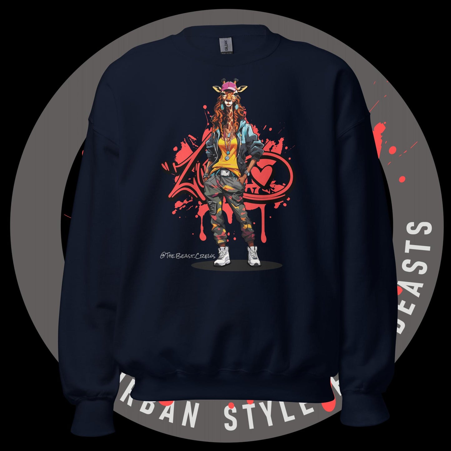 Giraffe Queen Full Color - Unisex Sweatshirt