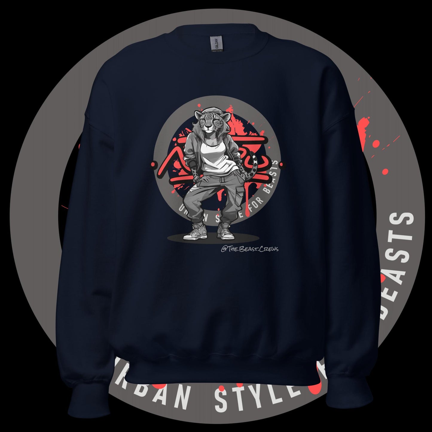 Cheetah Queen Grayscale - Unisex Sweatshirt