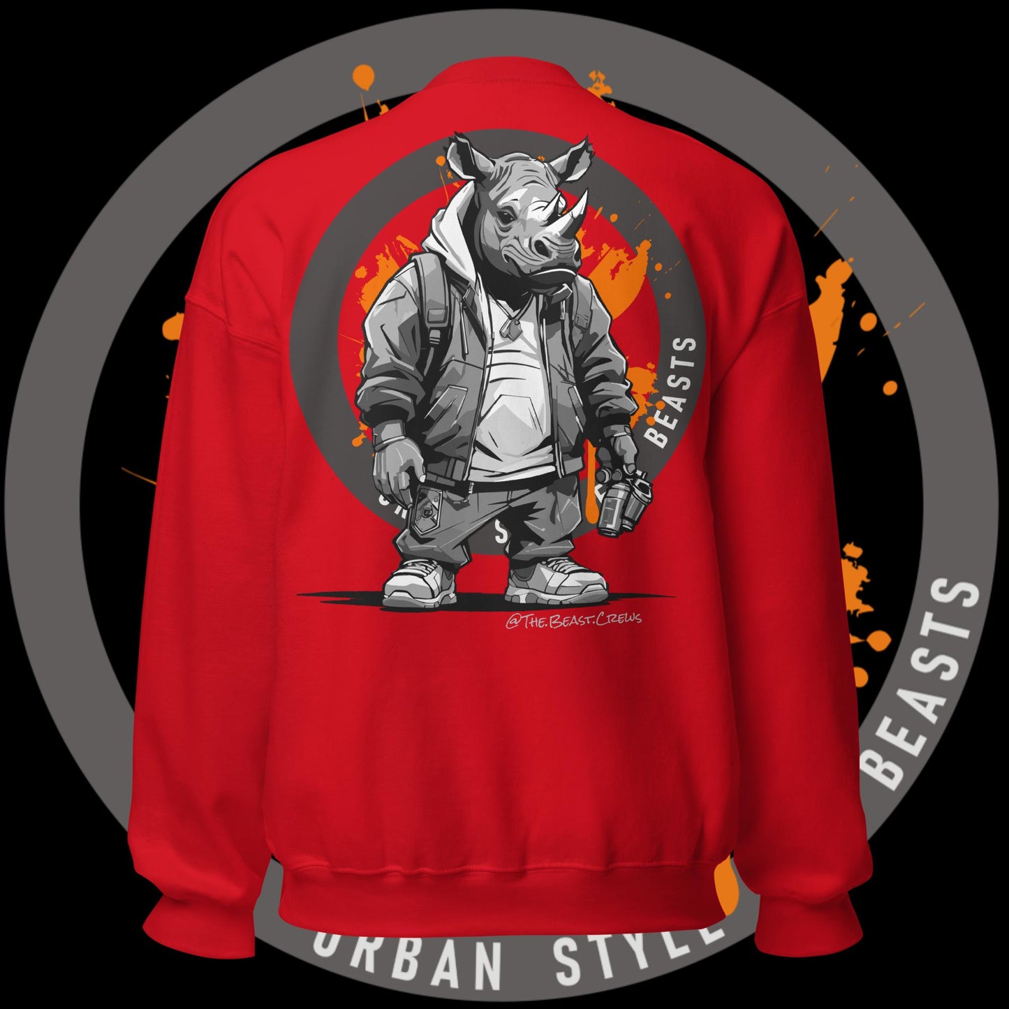 Rhino Grayscale - Unisex Sweatshirt