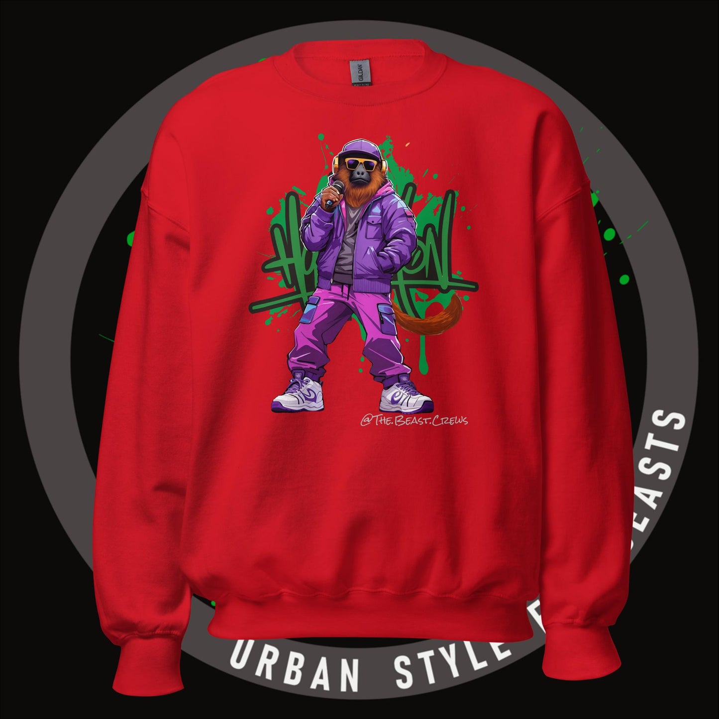 Howler Monkey Full Color -.Unisex Sweatshirt