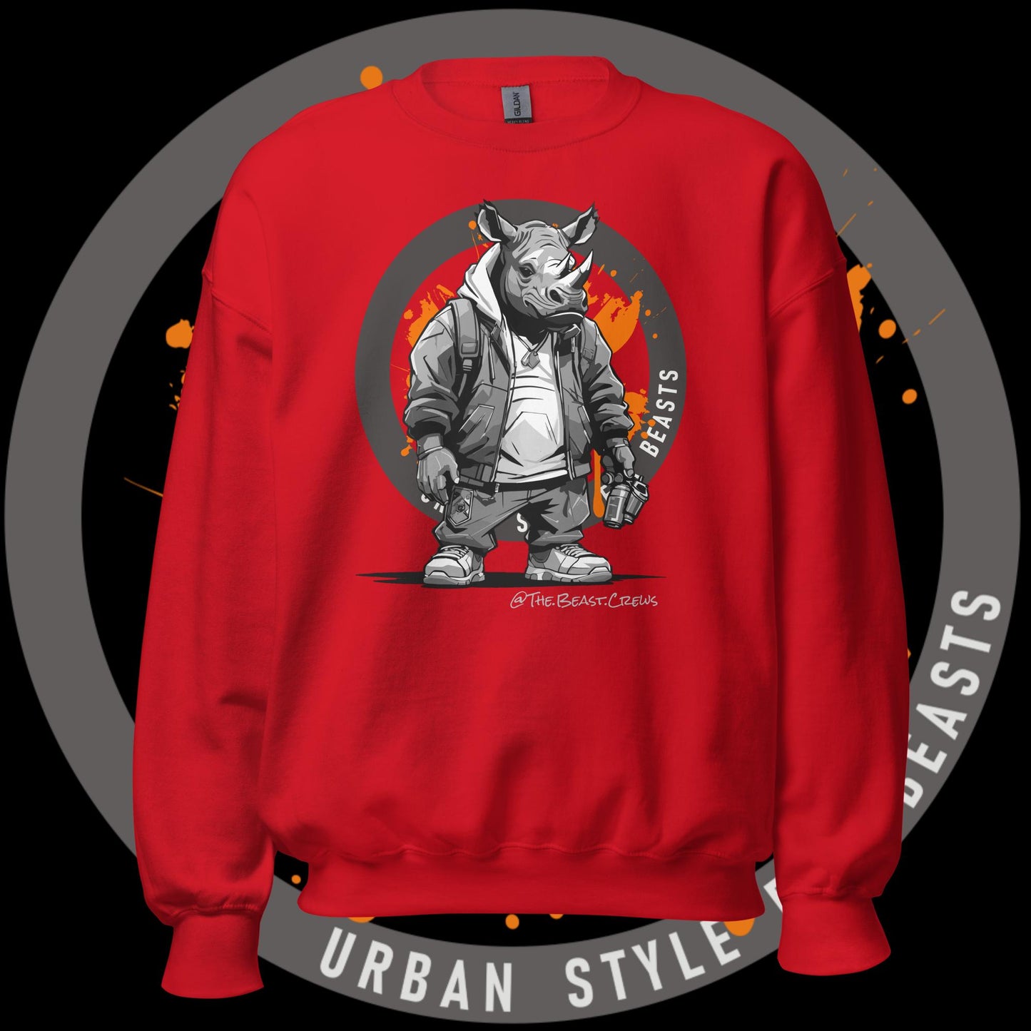 Rhino Grayscale - Unisex Sweatshirt