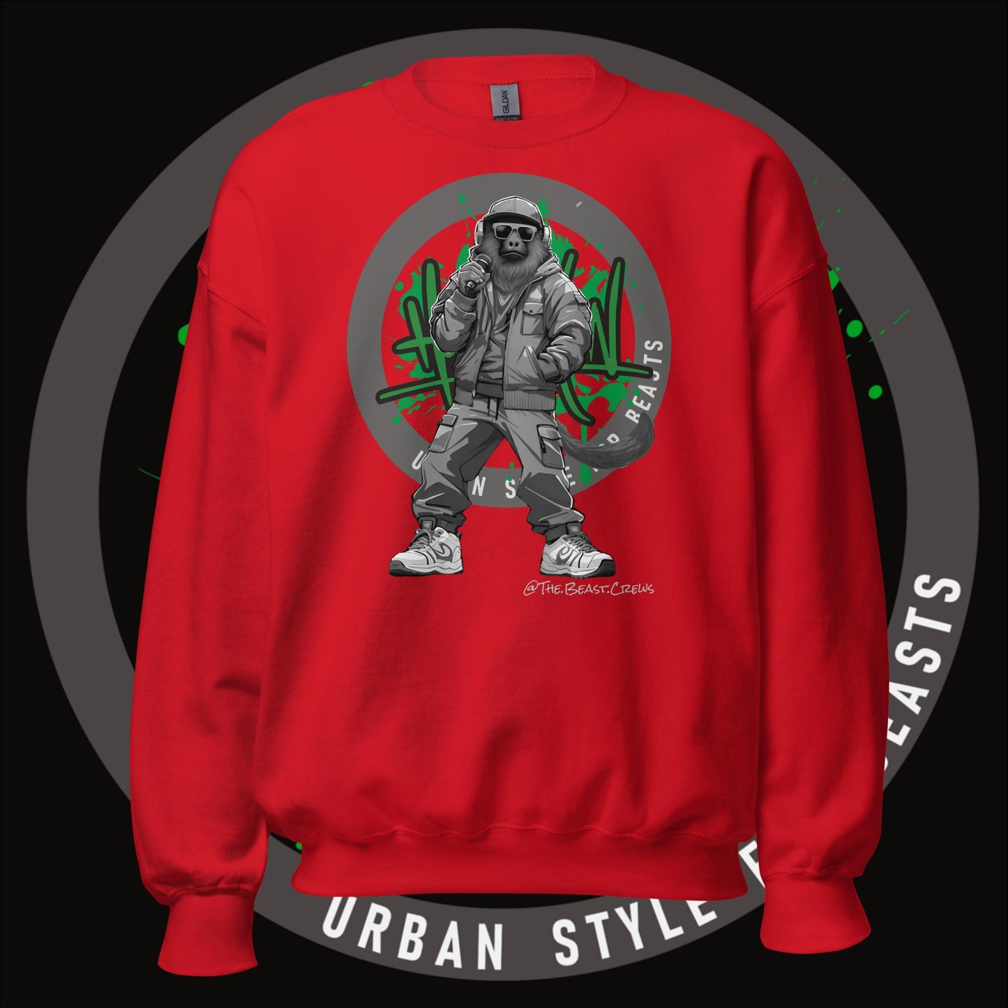 Howler Monkey Grayscale - Unisex Sweatshirt